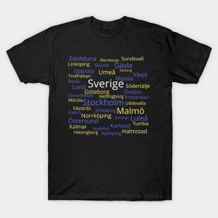 Sweden Geography: Tätorter T-Shirt